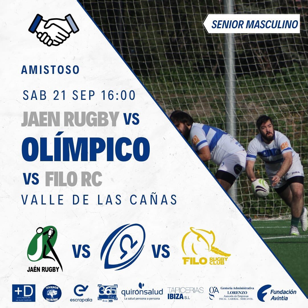 Photo shared by Olímpico de Pozuelo Rugby on September 19, 2024 tagging @ayto.pozuelo, @jaenrugby, and @filorugby. May be an image of 2 people and text.