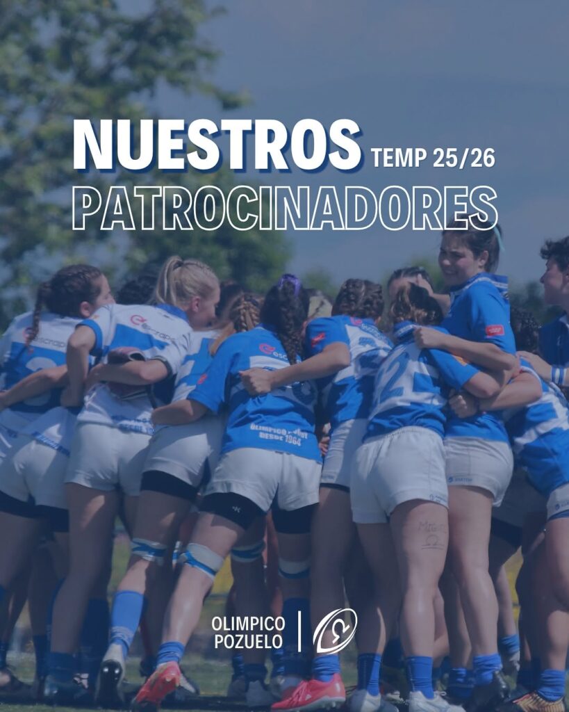 Photo by Olímpico de Pozuelo Rugby on September 09, 2025. May be an image of 6 people, sports equipment and text.