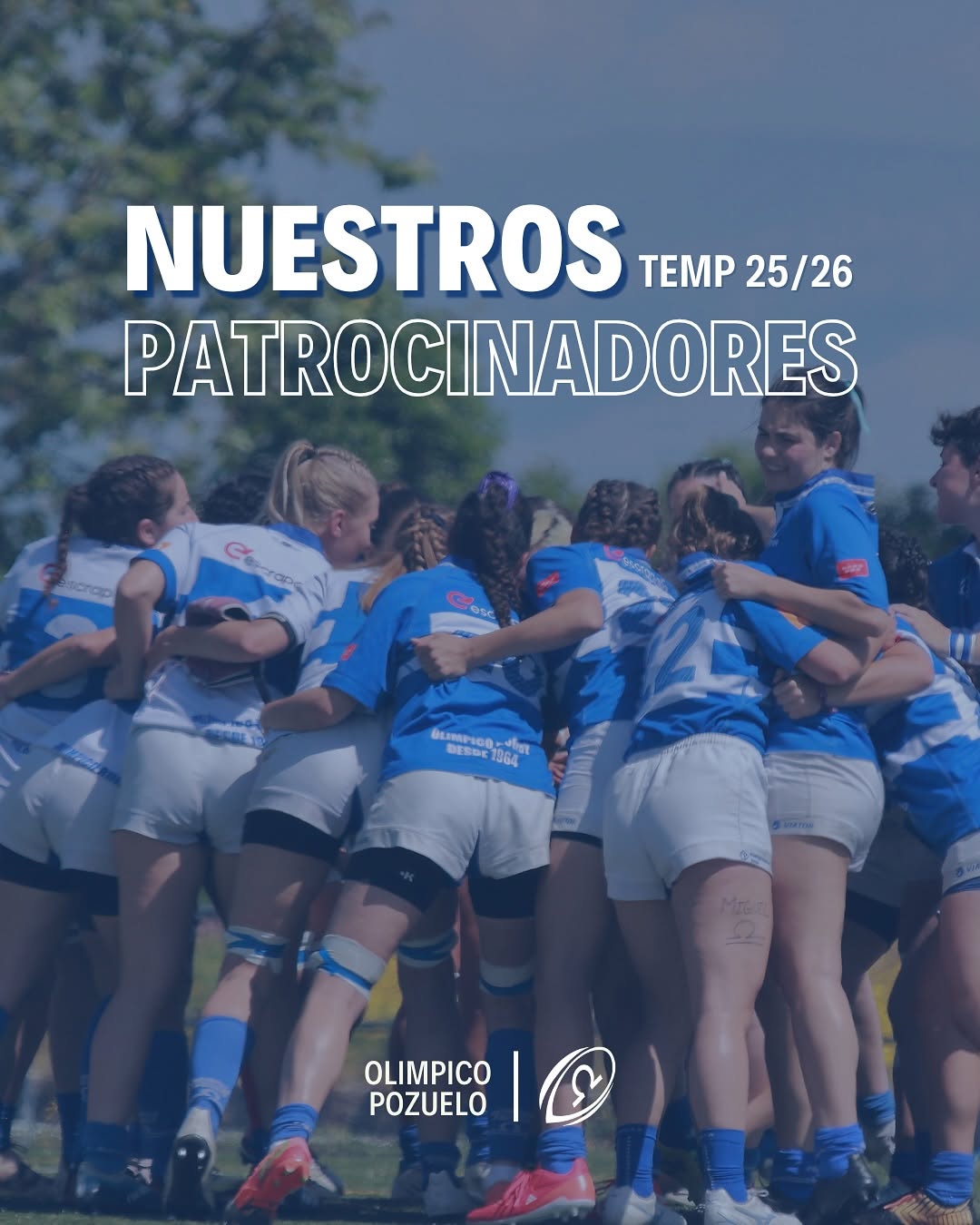 Photo by Olímpico de Pozuelo Rugby on September 09, 2025. May be an image of 6 people, sports equipment and text.